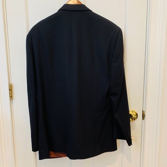 Austin Reed Double Breasted Blazer Suit Jacket Navy with Buttons Wool Vintage - Picture 12 of 16
